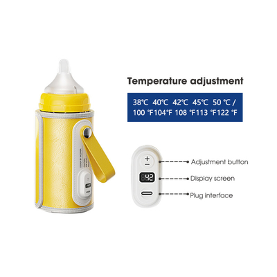 Leer van de de Flessen Warmere Pro Vastgestelde Middelgrote Stroom Pu van USB van de moedermelkformule het Draagbare