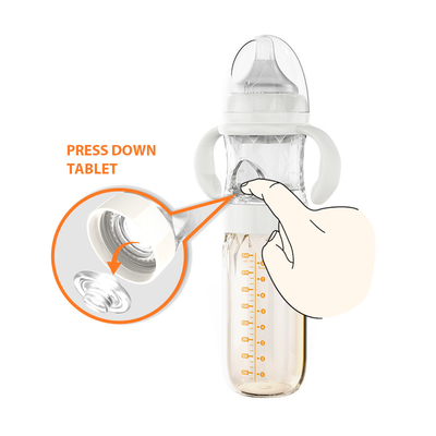 8 oz-de Formule die van de Glasmelk Vrije Zuigfles Rechte Middelgrote Stroom BPA mengen