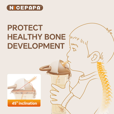 Glijdkap PPSU Sippy Cup Natural Pose Baby Gift anti-verstopping BPA-vrij Beet Resistent Water Sippy kinderen Baby Love