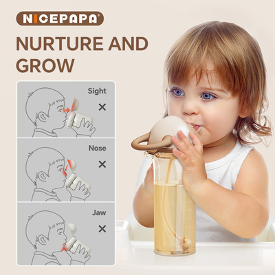 Glijdkap PPSU Sippy Cup Natural Pose Baby Gift anti-verstopping BPA-vrij Beet Resistent Water Sippy kinderen Baby Love