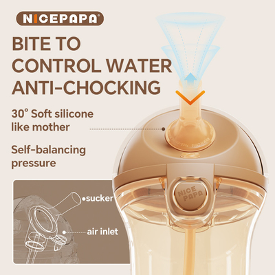 Glijdkap PPSU Sippy Cup Natural Pose Baby Gift anti-verstopping BPA-vrij Beet Resistent Water Sippy kinderen Baby Love