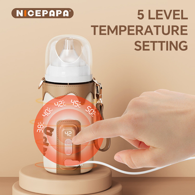 NICEPAPA hot seller PU Electric Thermos fles Set Outdoor Nacht Isolatie Geschikt voor 90% baby fles kopjes