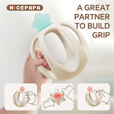 NICEPAPA EXPLORATIE 100% voedselkwaliteit siliconen baby tanden sensor kalmerende babyproducten (roze)